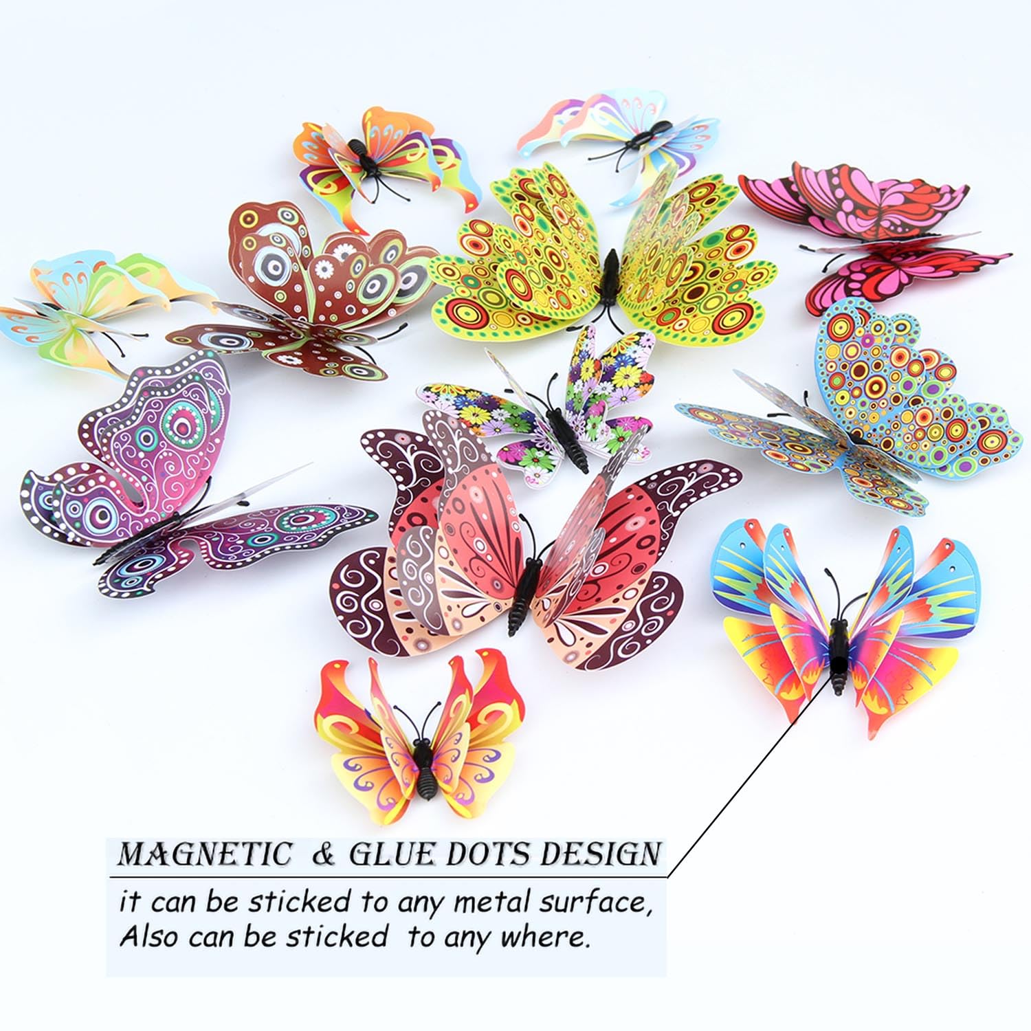 OPSEAM 3D butterfly wings double-layer design adds depth for chic wall accents.