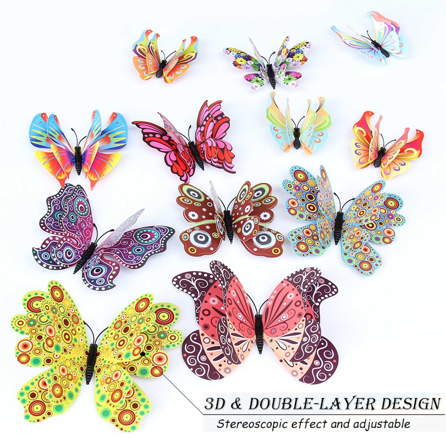 OPSEAM butterfly wall decor magnets in use on metal surface for versatile party backdrop.