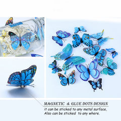 OPSEAM butterfly wall magnets on metal surface provide quick, shiftable decor.