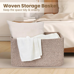 Optish 75L Blanket Basket durable cotton close-up highlights safe, kid-friendly design.