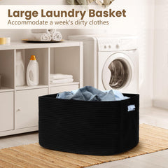 Optish 75L blanket basket folds flat for space-saving storage.