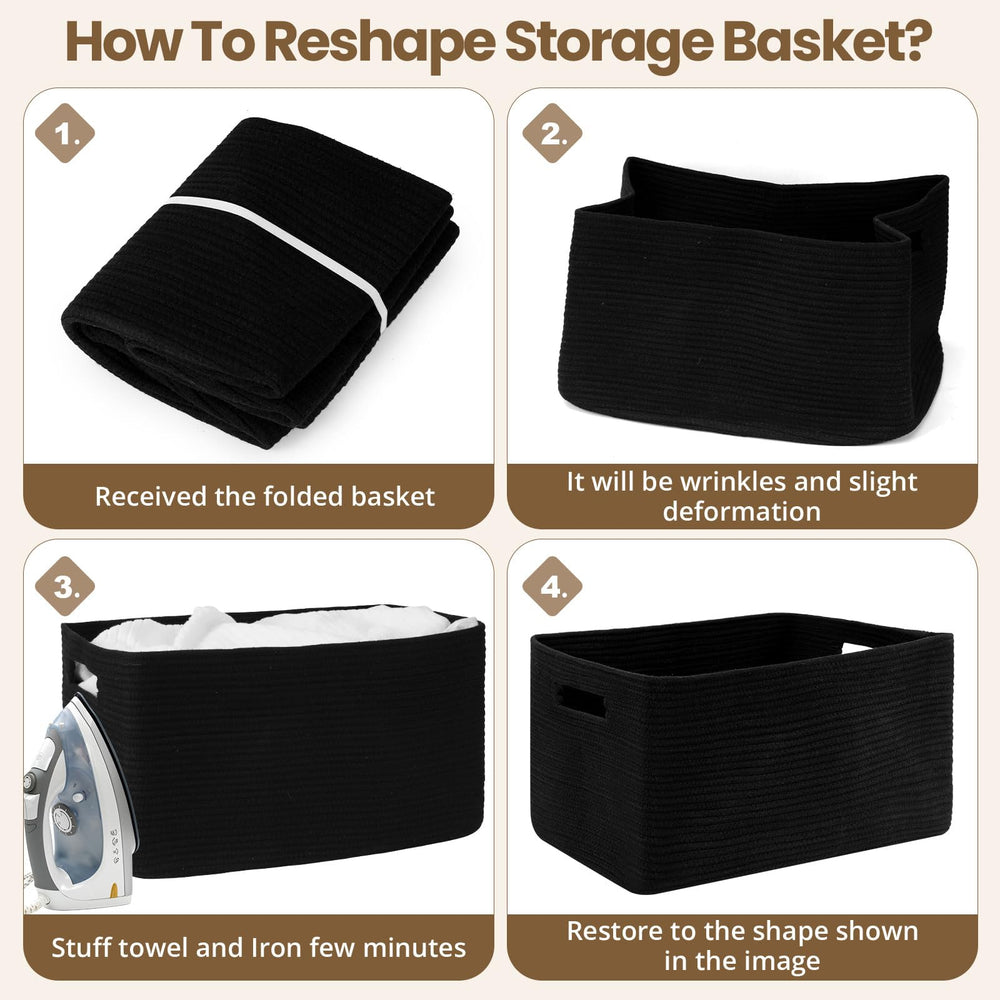 Optish 75L blanket basket ideal for nursery organization and clutter control.