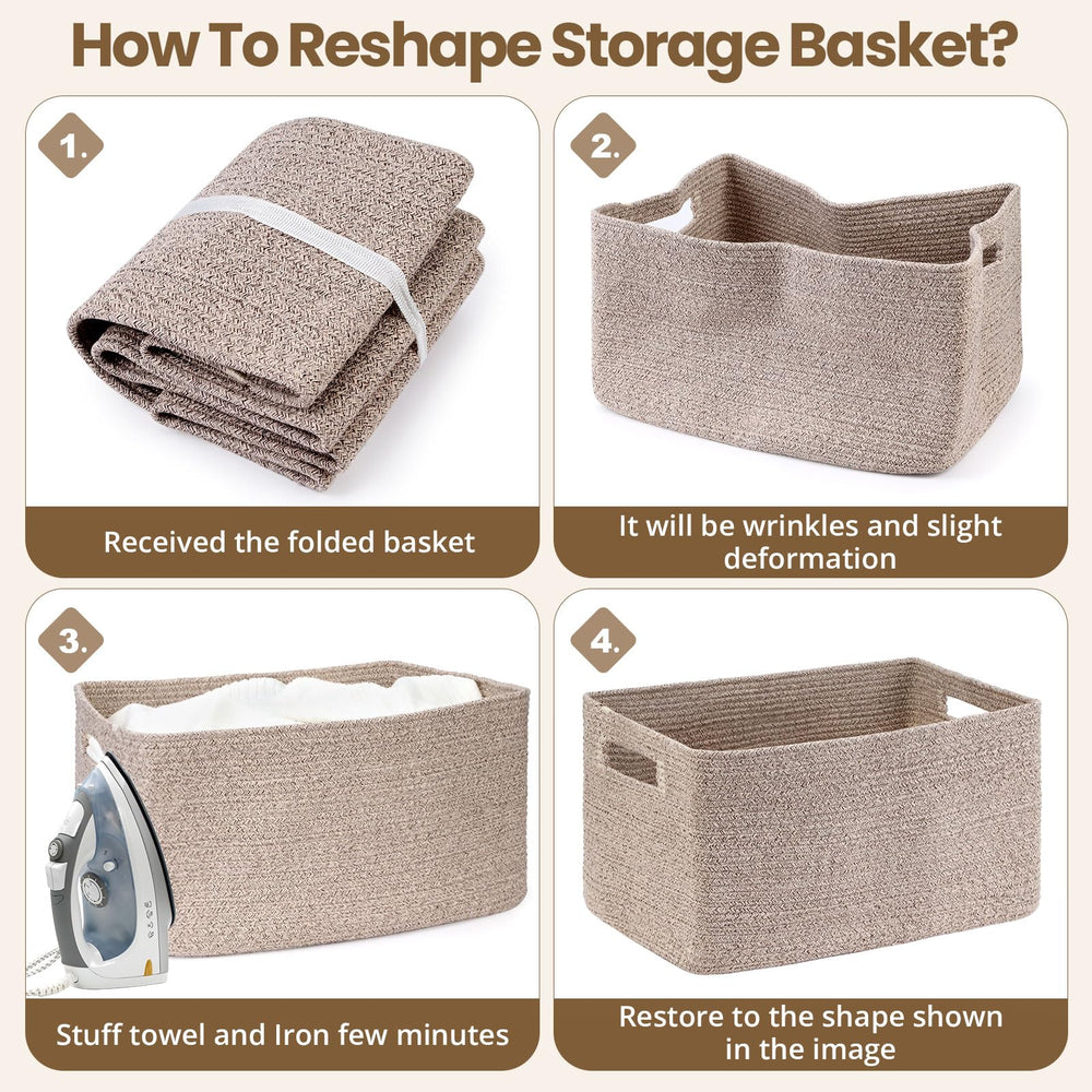 Optish 75L Blanket Basket with blankets illustrates easy access to essentials.