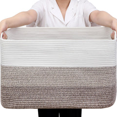 Optish 95L Blanket Basket front view with spacious storage.
