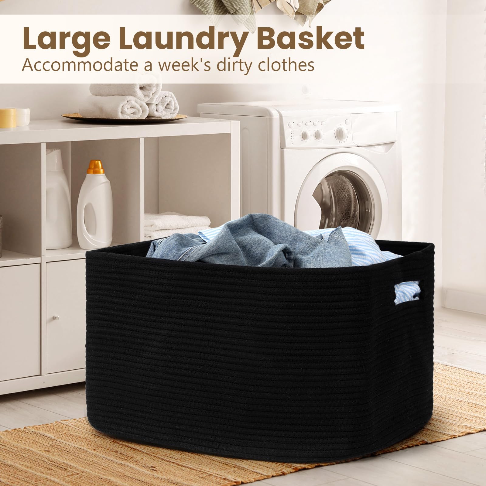 Optish 95L basket with handles makes heavy loads easy to carry