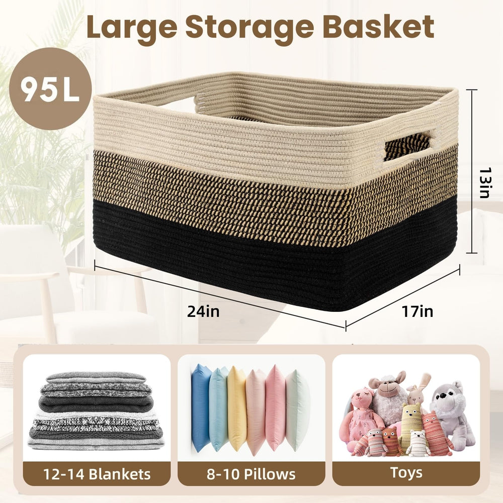 Optish 95L basket in living room decor adds warm style.