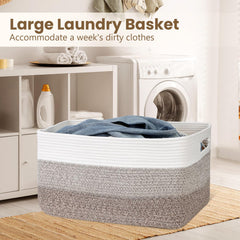 Optish 95L Basket with blankets shows full capacity for storage.