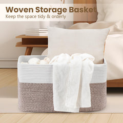 Optish cotton rope basket with soft interior suitable for kids