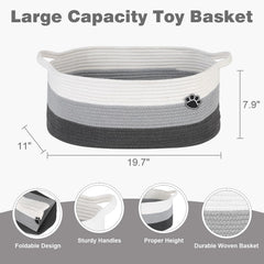 Optish dog toy basket durable seamless design resists scratching and holds up to daily play
