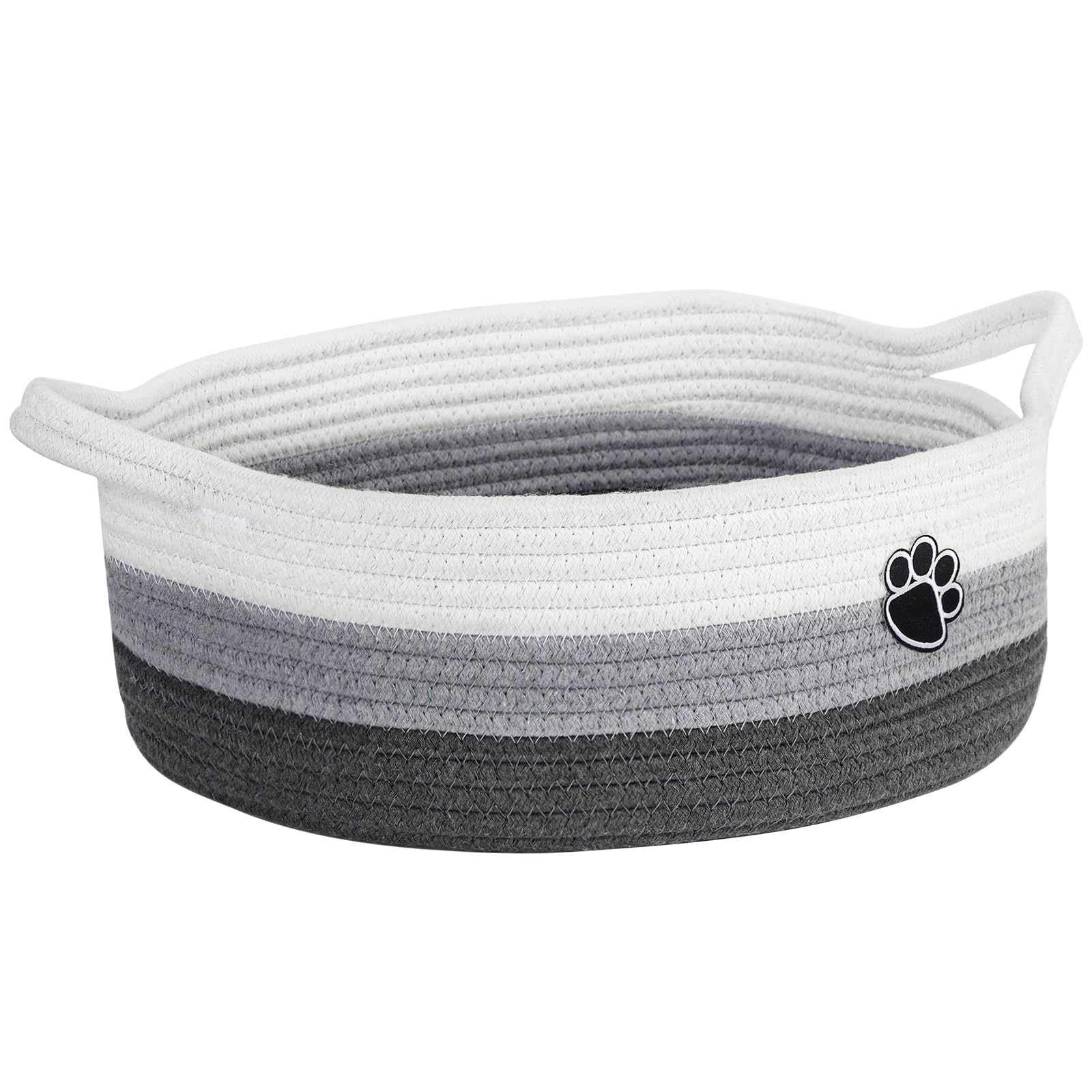 Optish dog toy basket front view for easy toy cleanup and tidy living room.