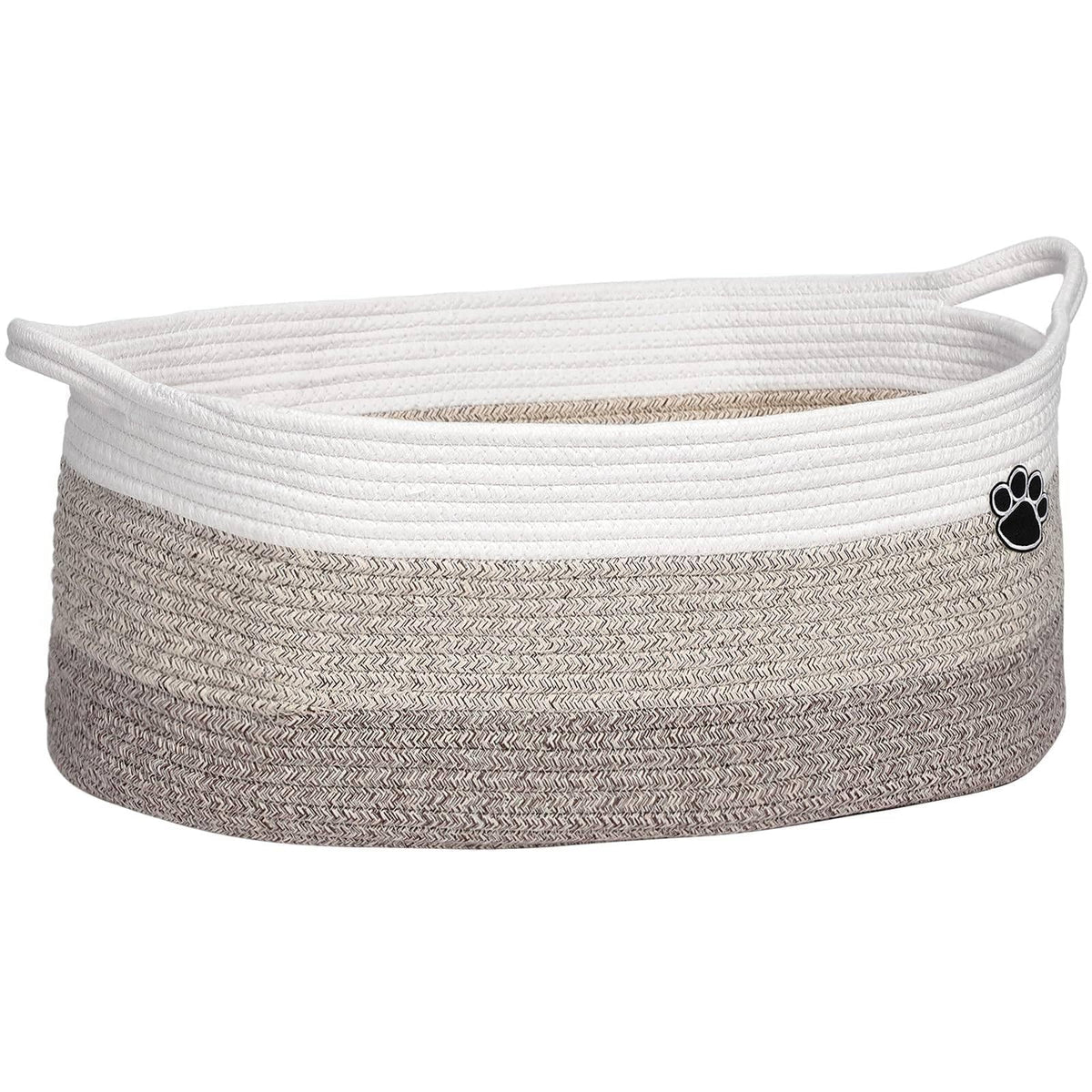 Optish dog toy basket front view showcases roomy 30L storage for toys and blankets.