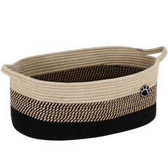 Optish dog toy basket full view highlights easy toy access and organization.
