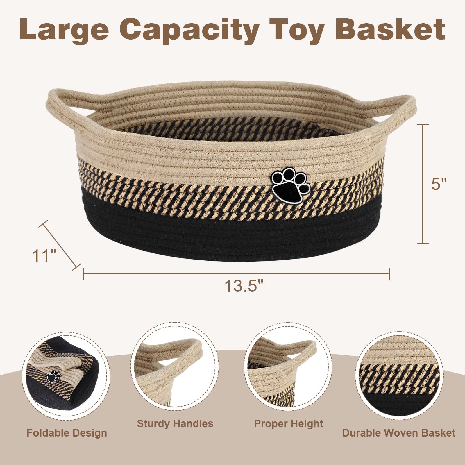 Optish dog toy basket raised fence design adds secure, viewable toy access for pets