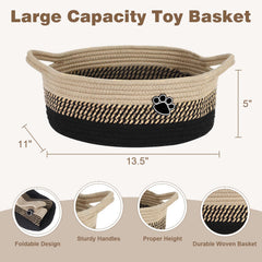 Optish dog toy basket raised fence design adds secure, viewable toy access for pets