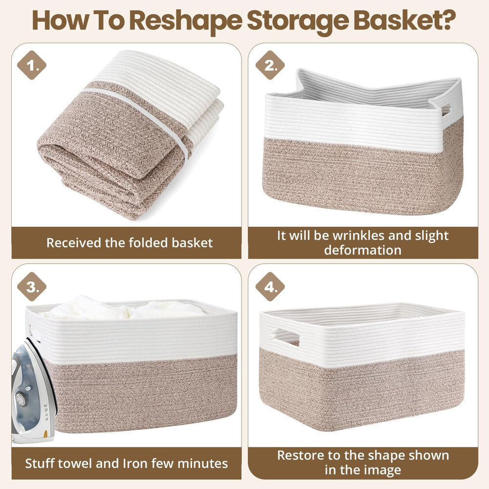 Optish room setup showing blanket basket as a stylish storage solution