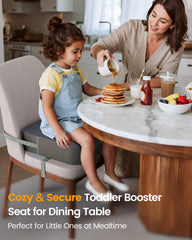 OPZAVYA booster seat on non-slip base prevents sliding for stable seating