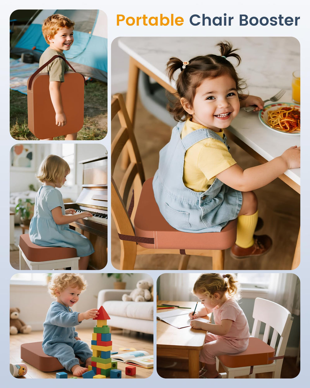 OPZAVYA Booster Seat compact and lightweight for travel.