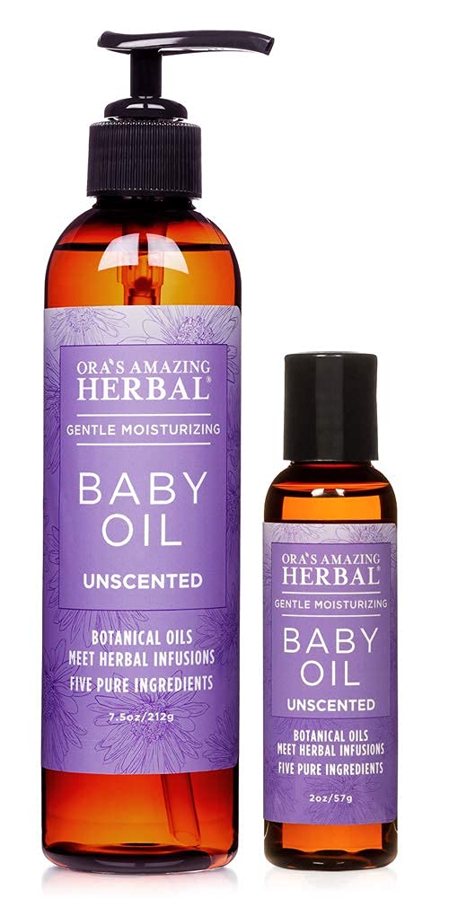 Ora's Calendula Baby Oil cradle cap scalp care option for delicate hair.