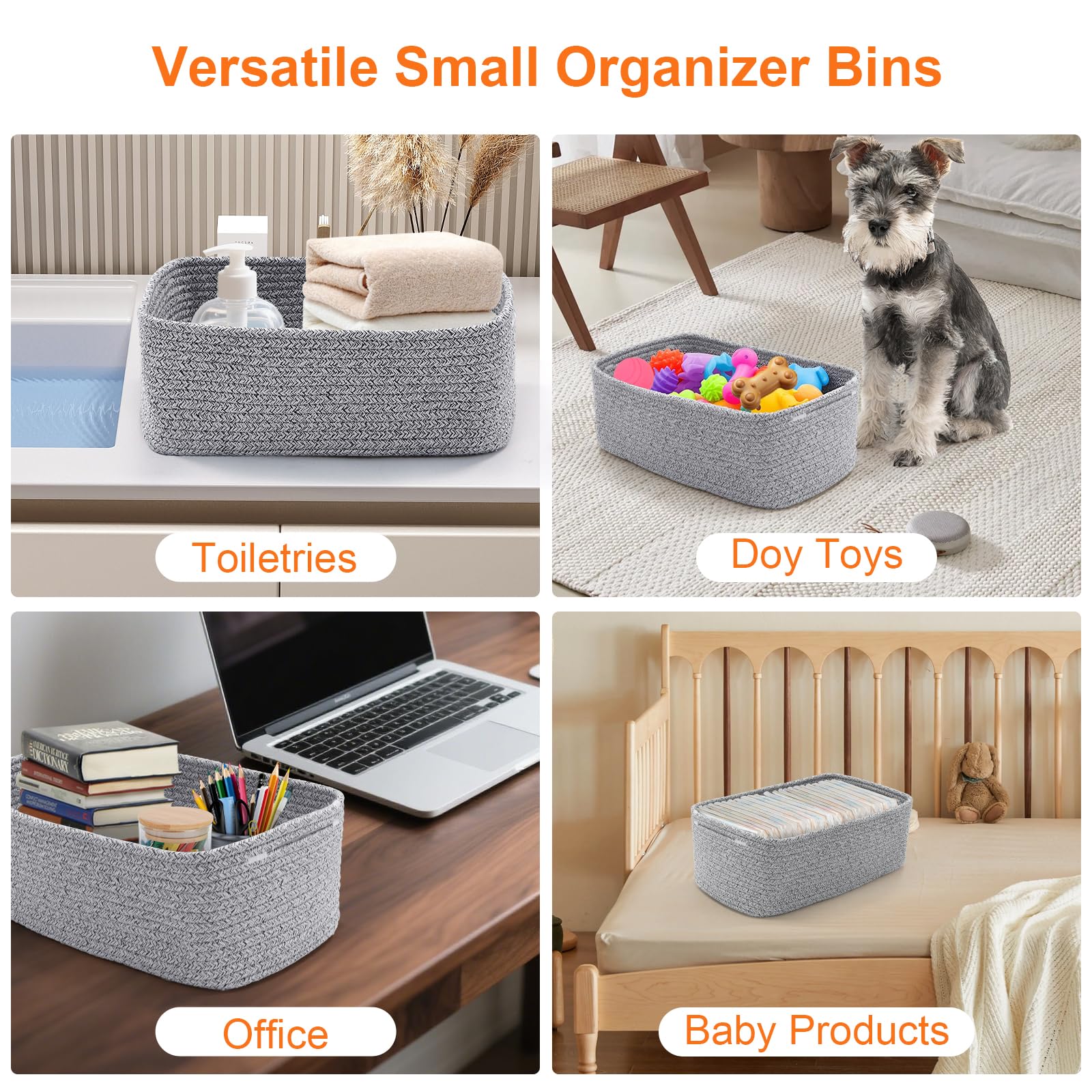 Ordn2Ordn small basket cosmetics-towels organizes essentials with compact multi-use bins.