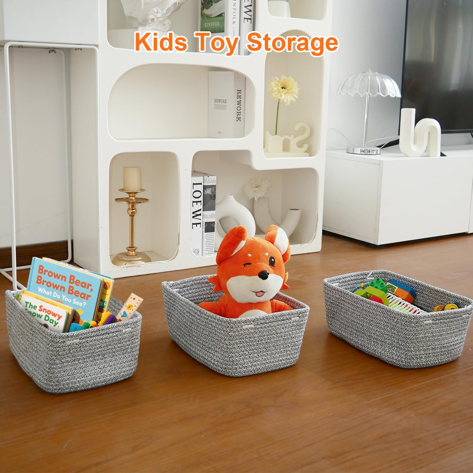 Ordn2Ordn small basket nursery-storage keeps toys organized with soft, baby-safe design.