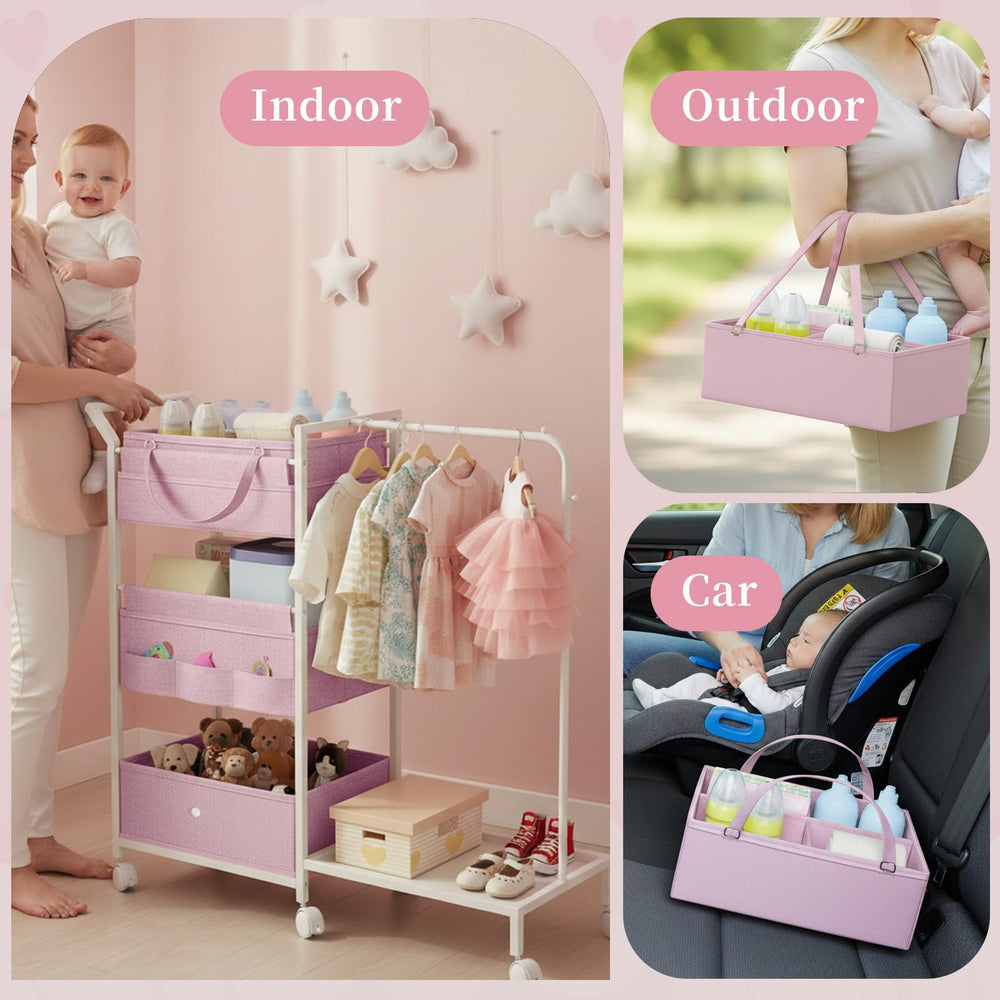 Orekemo diaper caddy 3-tier cart assembly demonstrates quick, tool-friendly setup.
