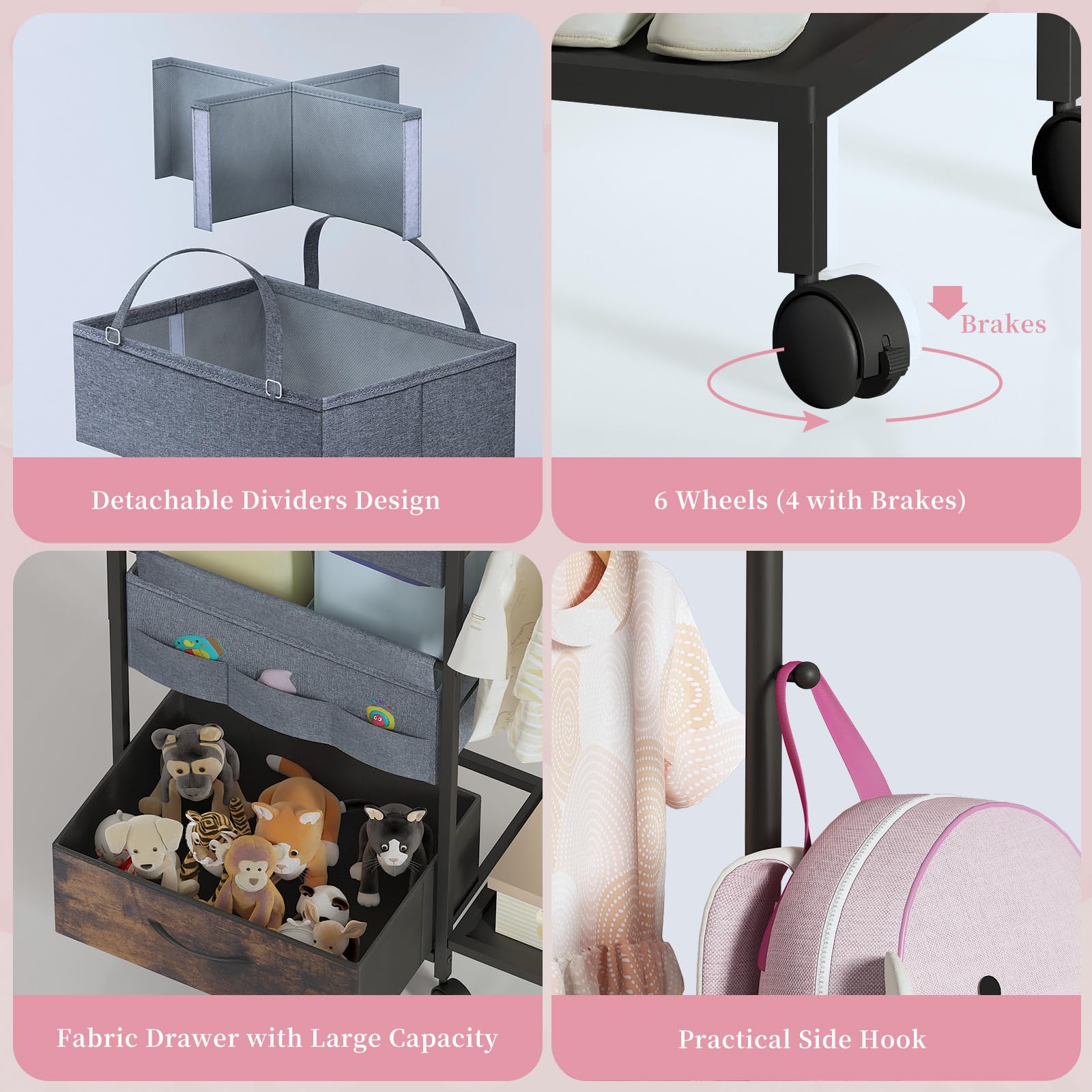 Orekemo Nursery cart setup demonstrates space-saving organization.