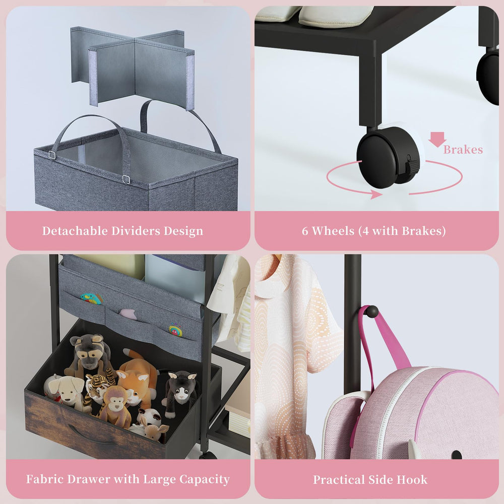 Orekemo Nursery cart setup demonstrates space-saving organization.