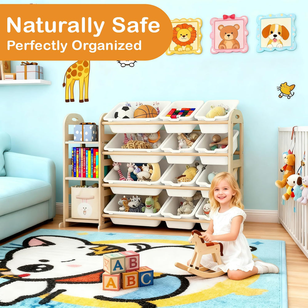 Orekemo toy storage organizer sturdy three-legged base improves stability during playtime