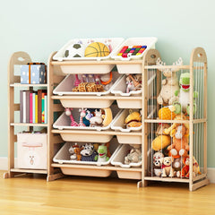 Orekemo wooden toy storage organizer frame highlights durable pine craftsmanship for tidy play spaces.