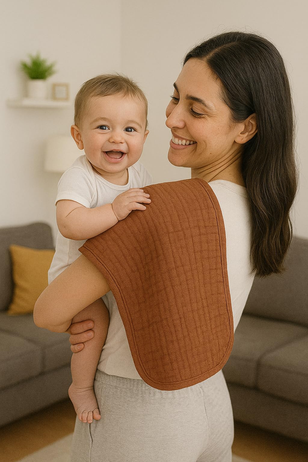 Organic muslin burp cloths gift-ready packaging for thoughtful baby gifts.