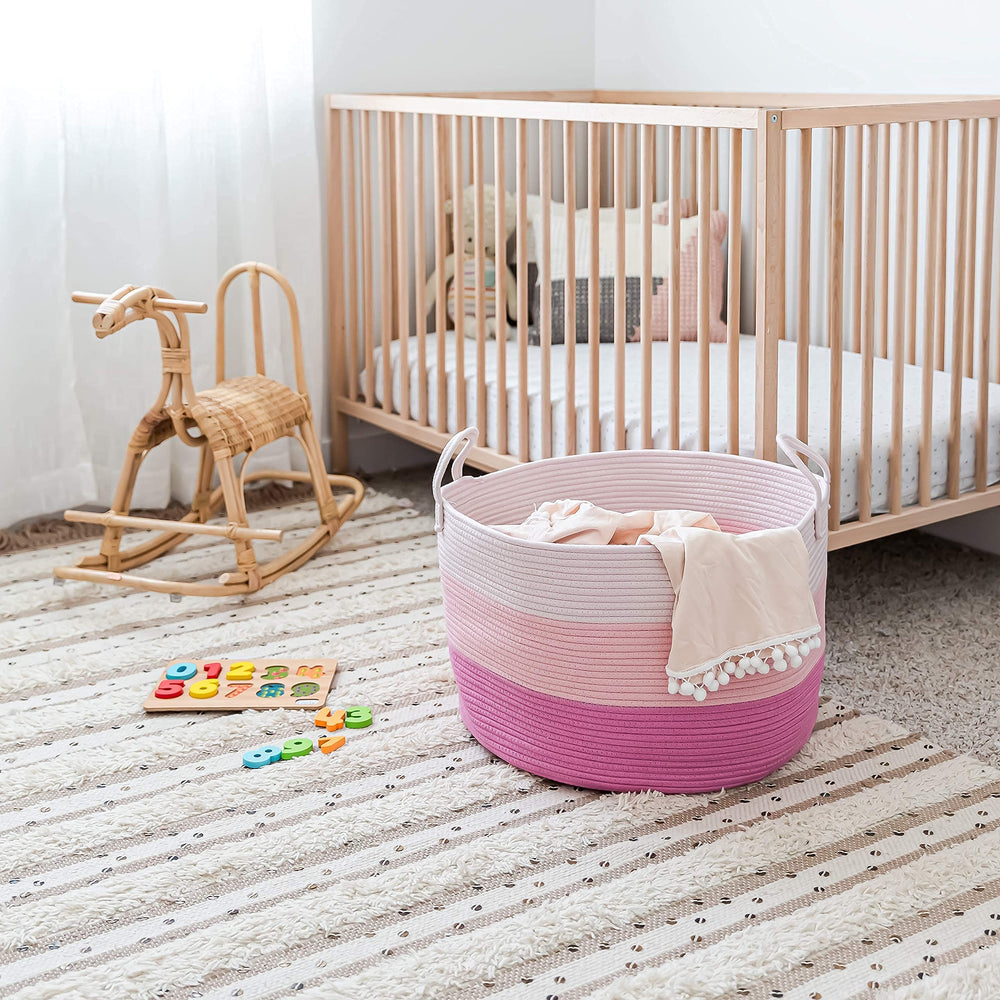 OrganiHaus towel storage bin ideal for bathroom or laundry spaces.