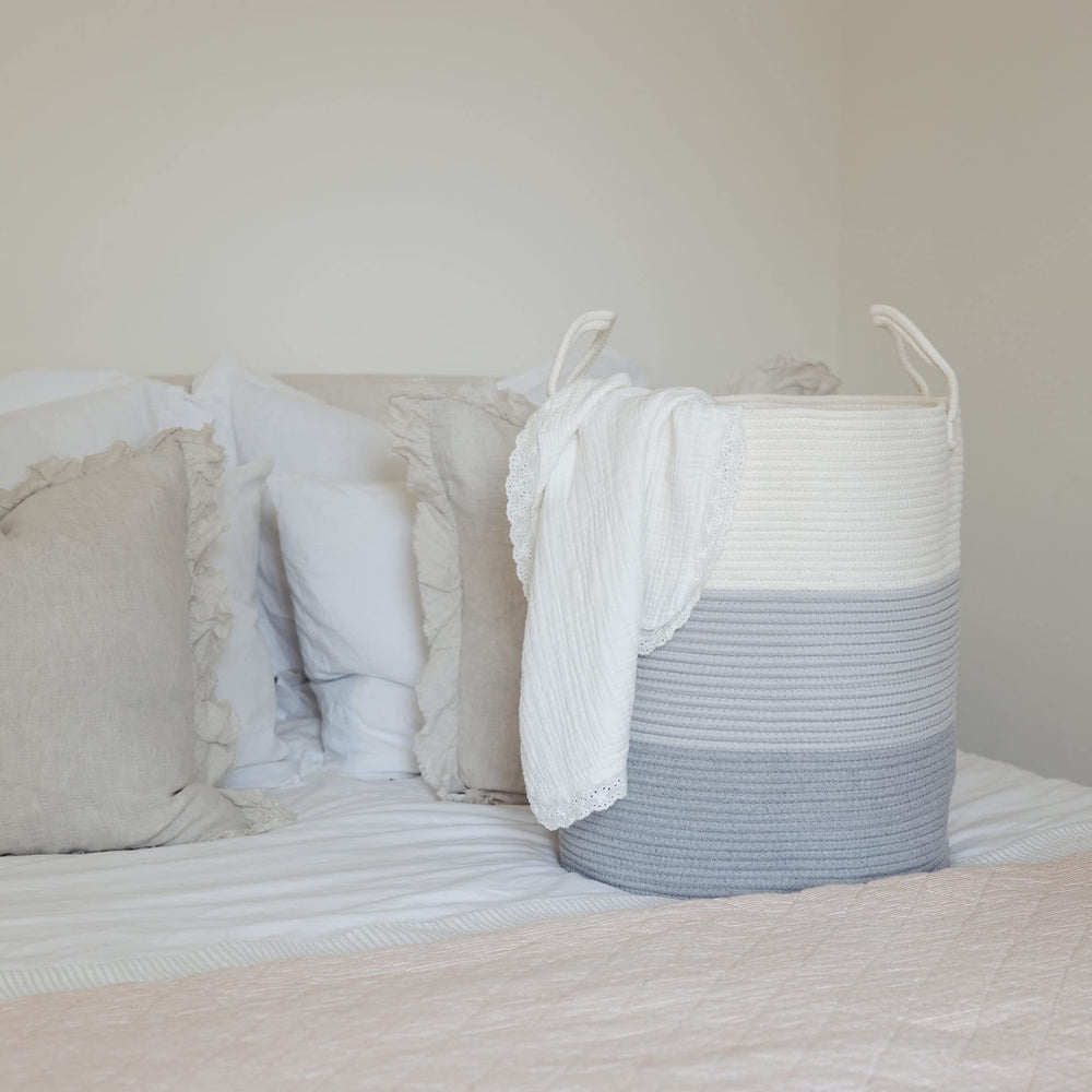 OrganiHaus foldable hamper lightweight and easy to move