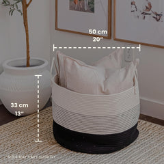 OrganiHaus large woven basket holding toys in a nursery for tidy play spaces