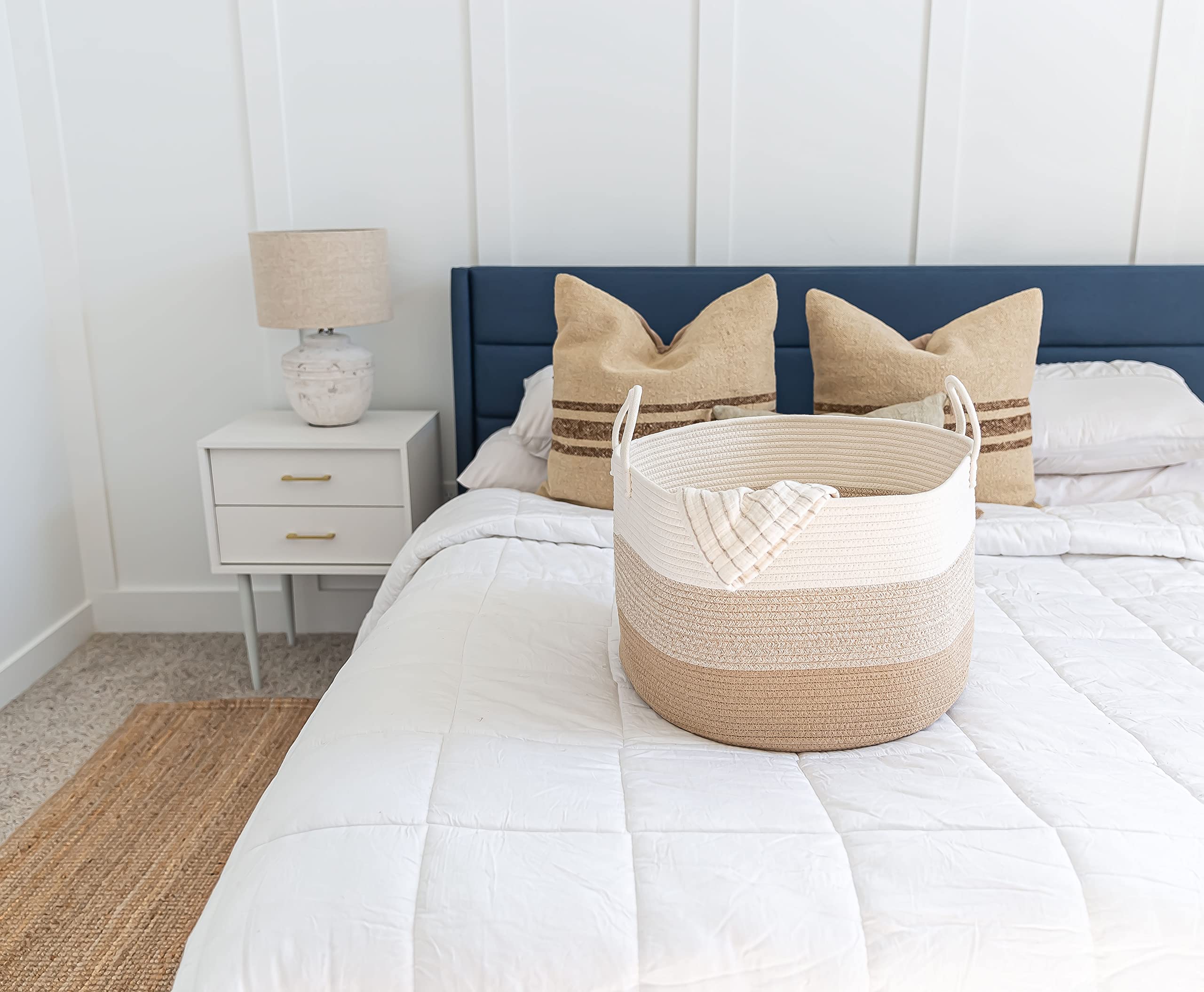 OrganiHaus living room setup demonstrates decorative yet functional storage that stays tidy