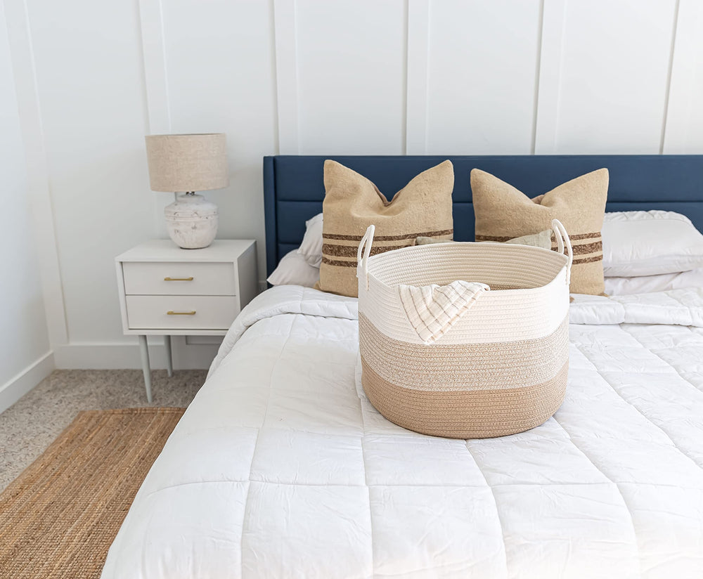 OrganiHaus living room setup demonstrates decorative yet functional storage that stays tidy