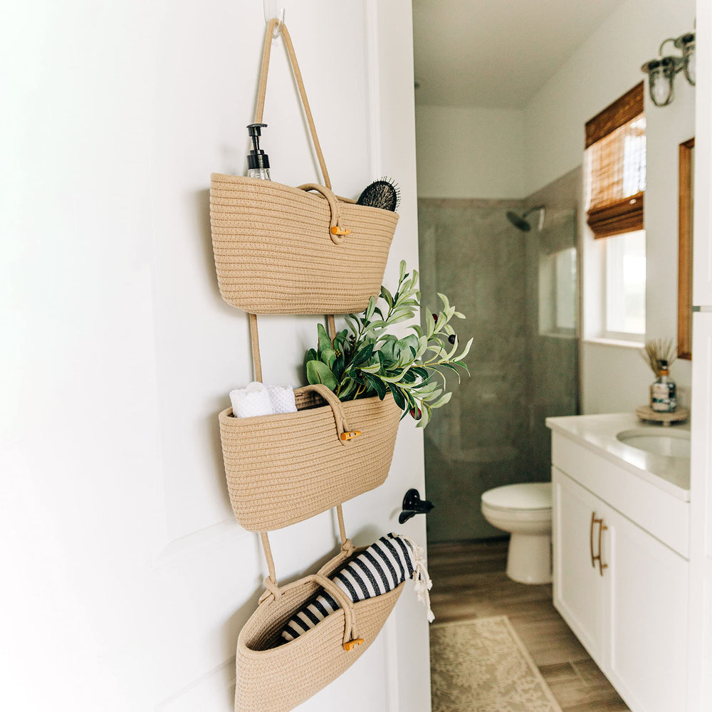 OrganiHaus multifunctional hanging basket adaptable to 3-tier or individual use