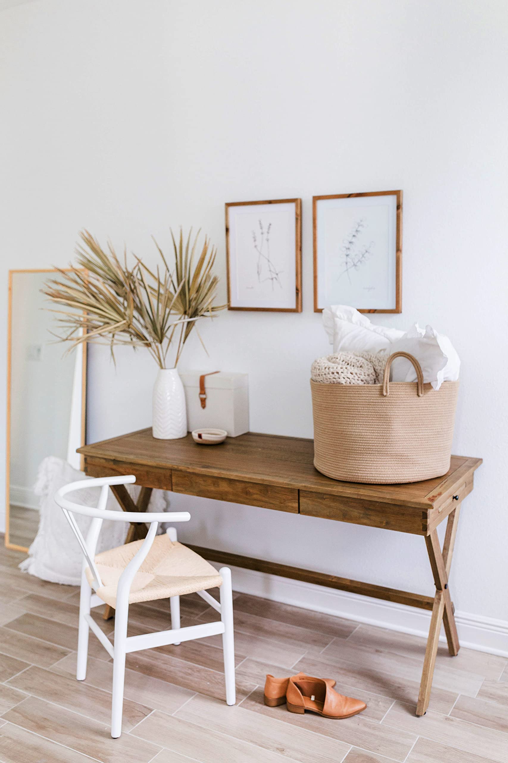 OrganiHaus nursery storage basket blends with decor while organizing essentials.