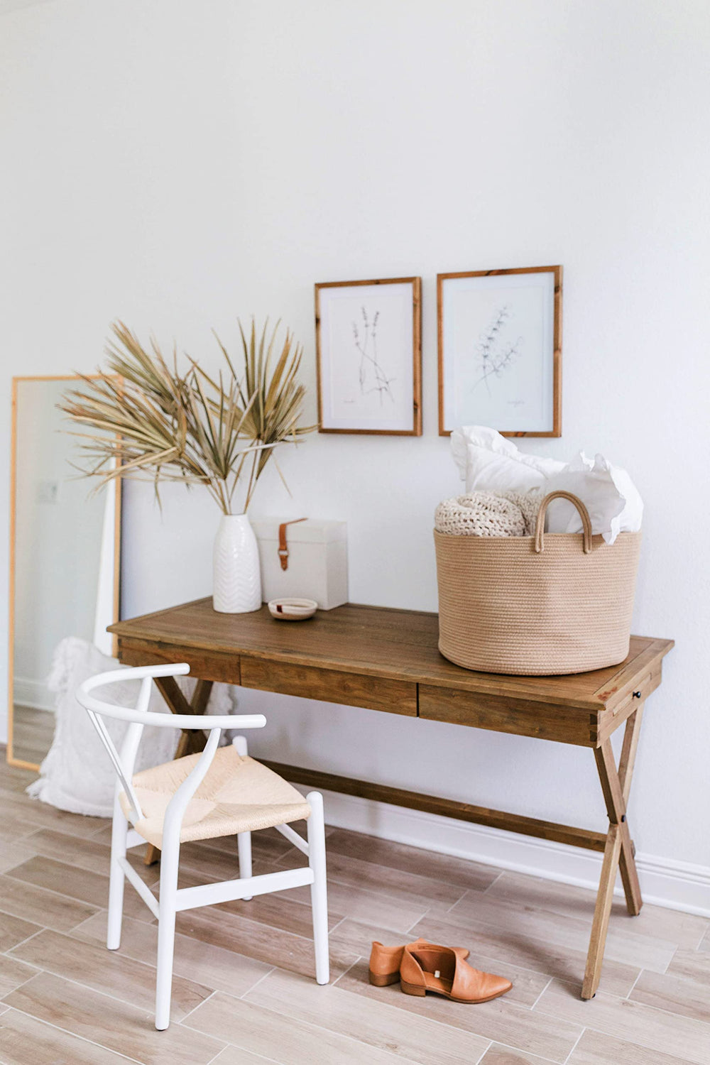 OrganiHaus nursery storage basket blends with decor while organizing essentials.