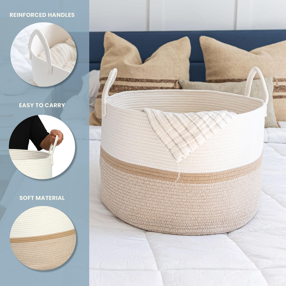 OrganiHaus nursery hamper keeps baby essentials neatly tucked away.