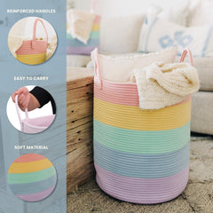 OrganiHaus rainbow basket folded flat for compact storage