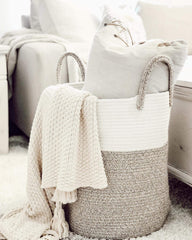 OrganiHaus basket enhances living room ambience with warm tones
