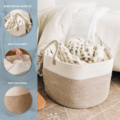 OrganiHaus soft round dog toy bin keeps toys organized after playtime.