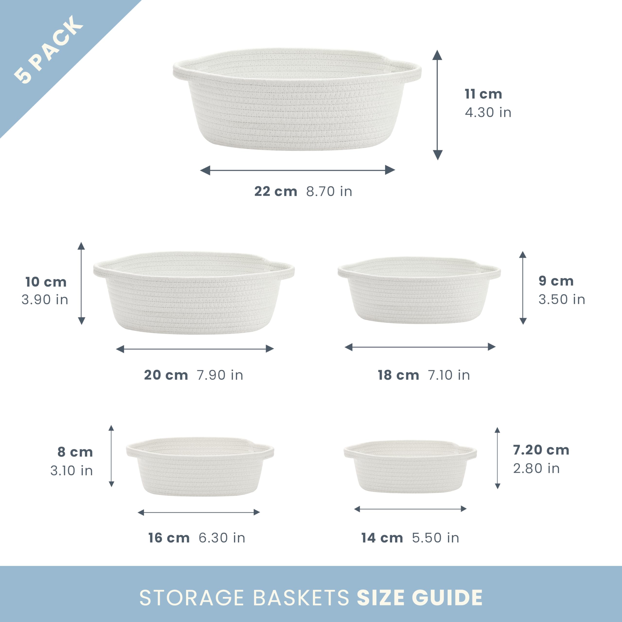 OrganiHaus white rope basket close-up highlights thick weave and durable texture