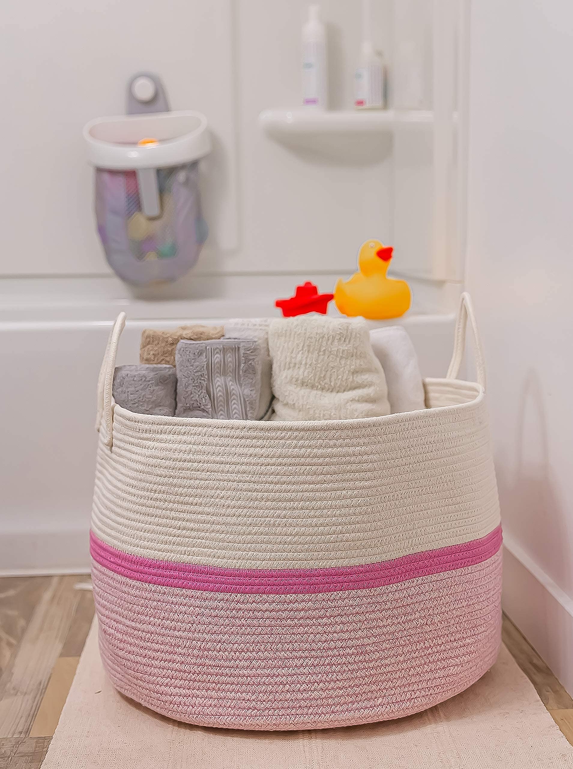 OrganiHaus soft-round dog toy bin keeps pets' toys organized and accessible.