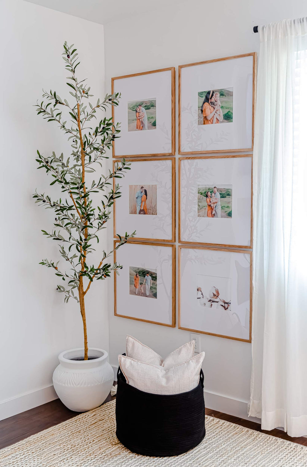 OrganiHaus living room storage basket complements boho or minimalist decor