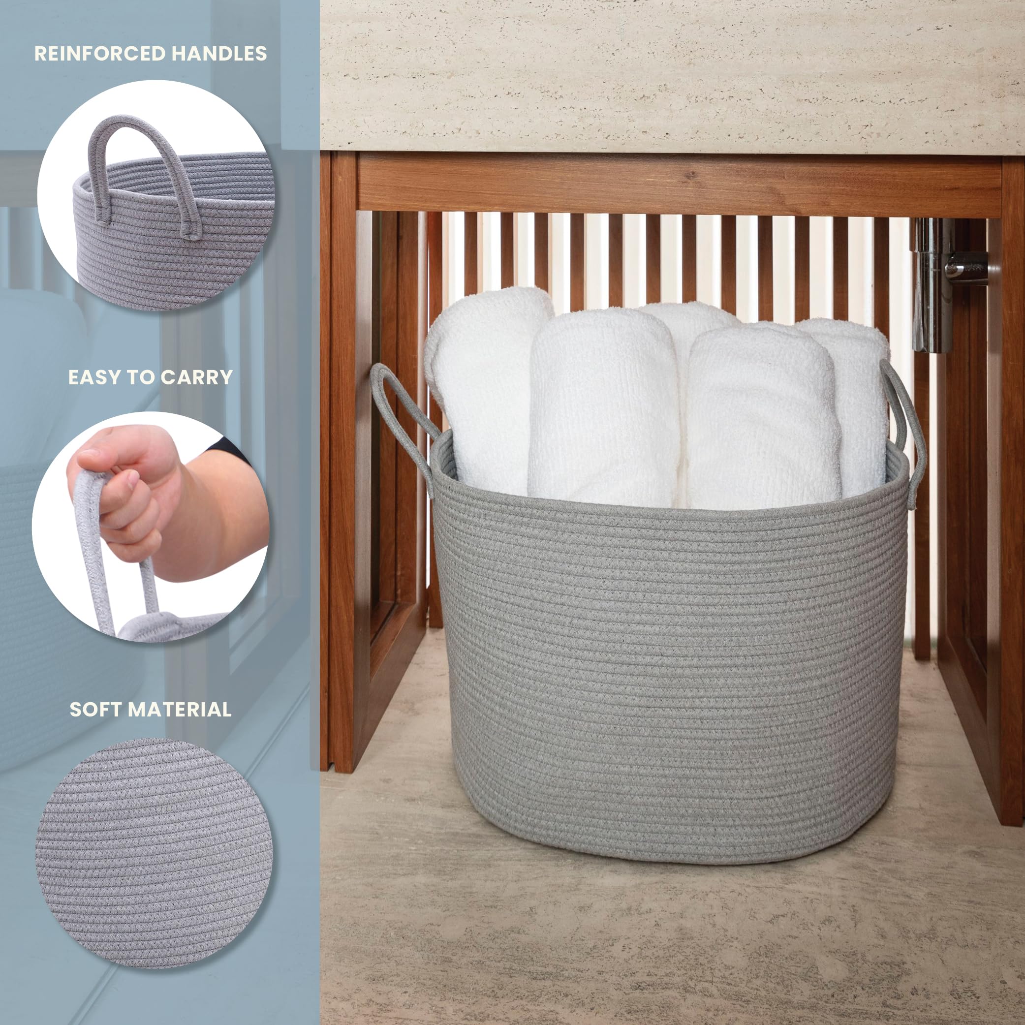 OrganiHaus storage bin with cushions and pillows for tidy living areas.