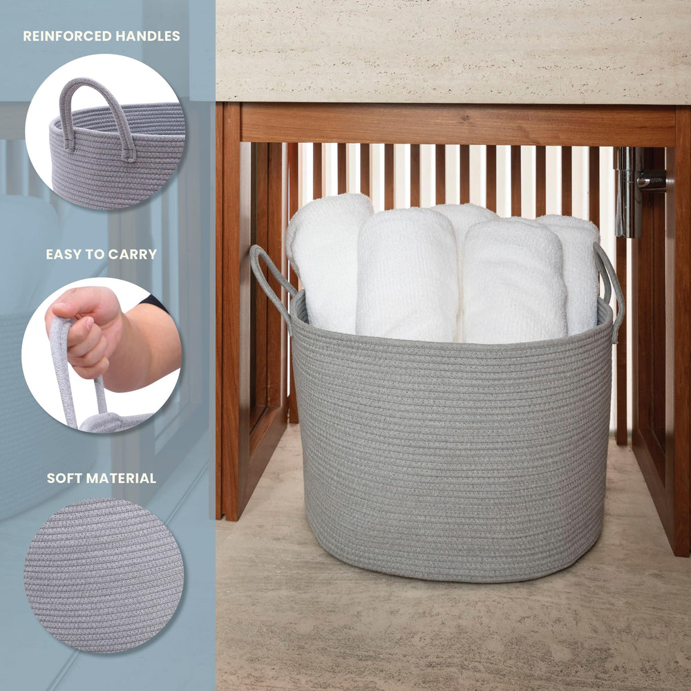 OrganiHaus storage bin with cushions and pillows for tidy living areas.