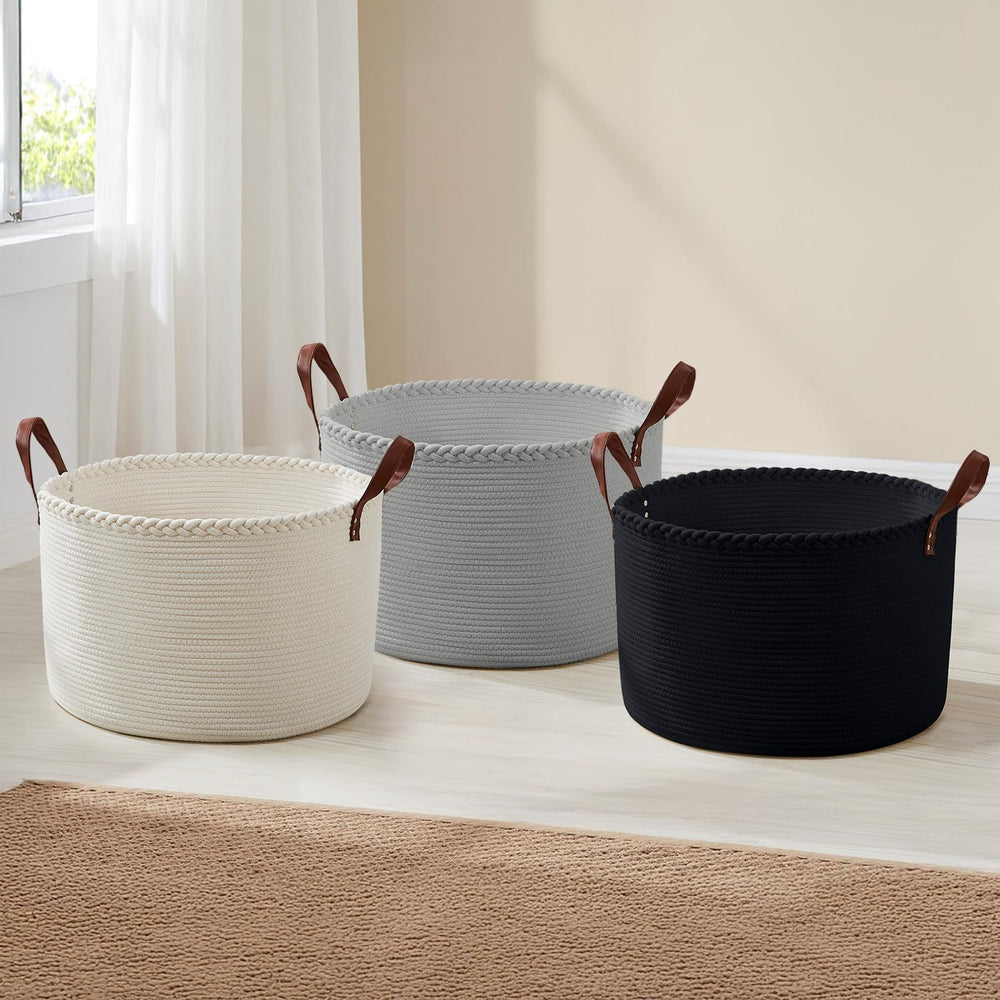 Organizix XLarge basket complements decor while adding extra storage space.