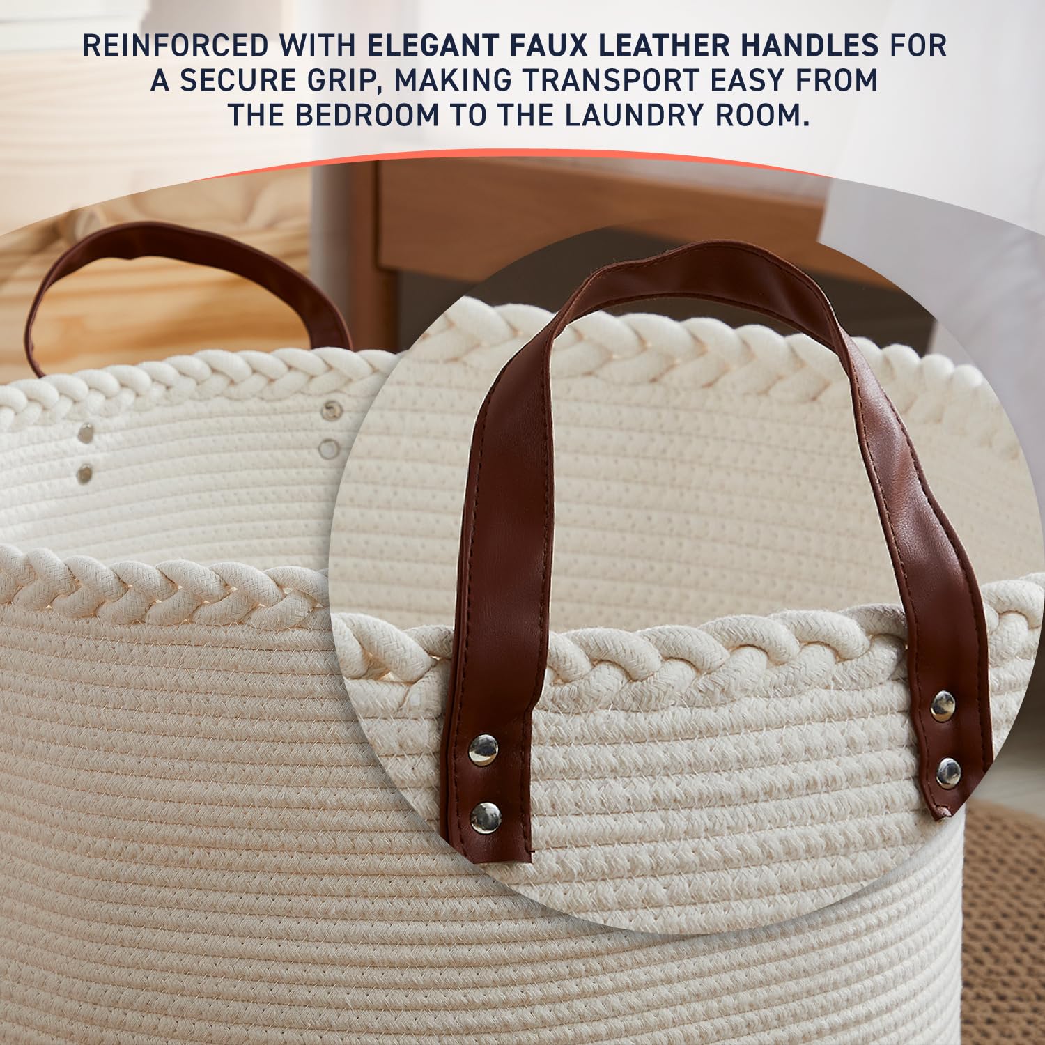 Organizix XL cream basket in nursery decor suggests versatile storage.