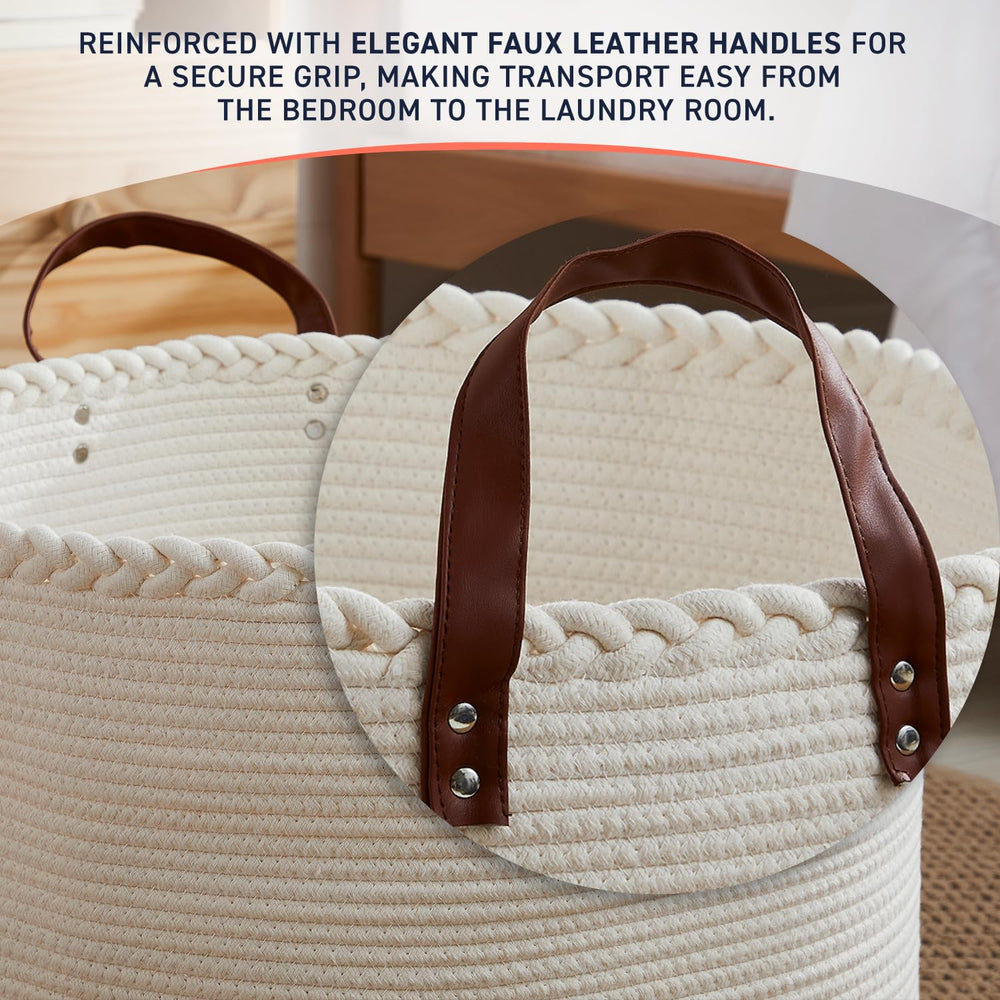 Organizix XL cream basket in nursery decor suggests versatile storage.